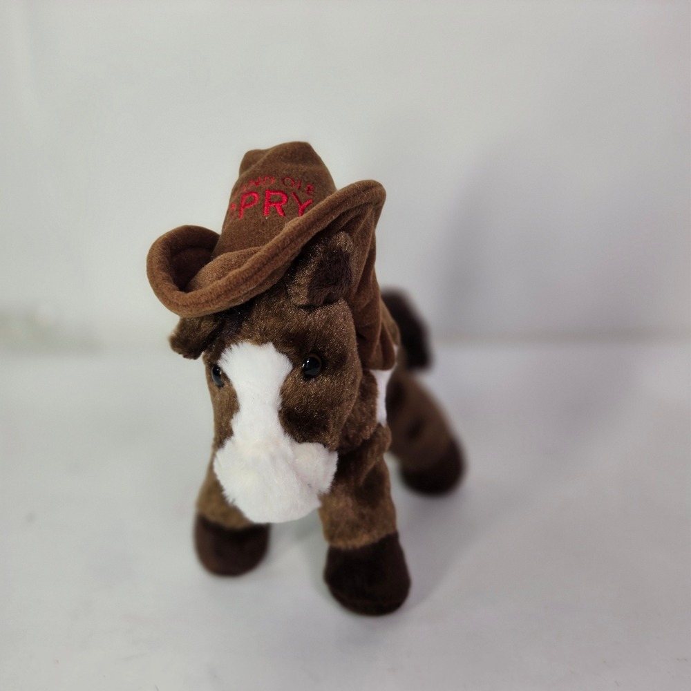 Aurora Mini Flopsies Grand Ole Opry Horse Plush 8" Brown Cowboy Hat Souvenir